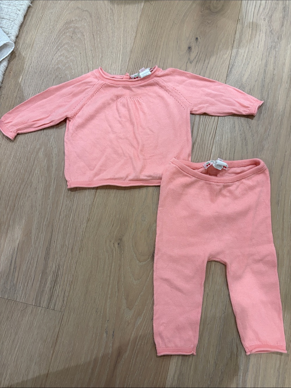 Bonpoint Two-Piece Knit Set in punch Pink